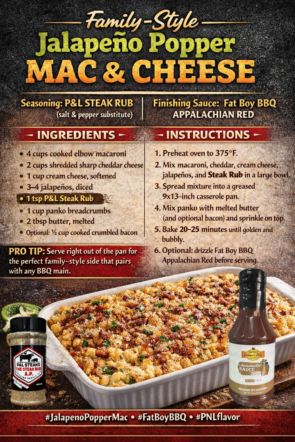 Family-Style Jalapeño Popper Mac & Cheese