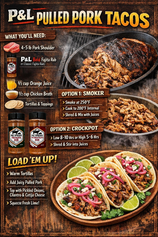 P&L Pulled Pork Tacos