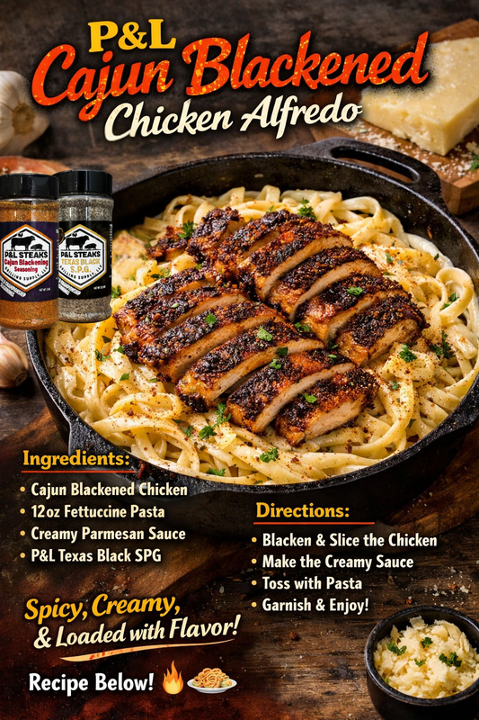 P&L’s Cajun Blackened Chicken Alfredo