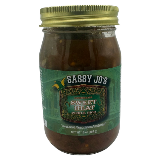 Sassy Jo’s Sweet Heat Pickle Pico